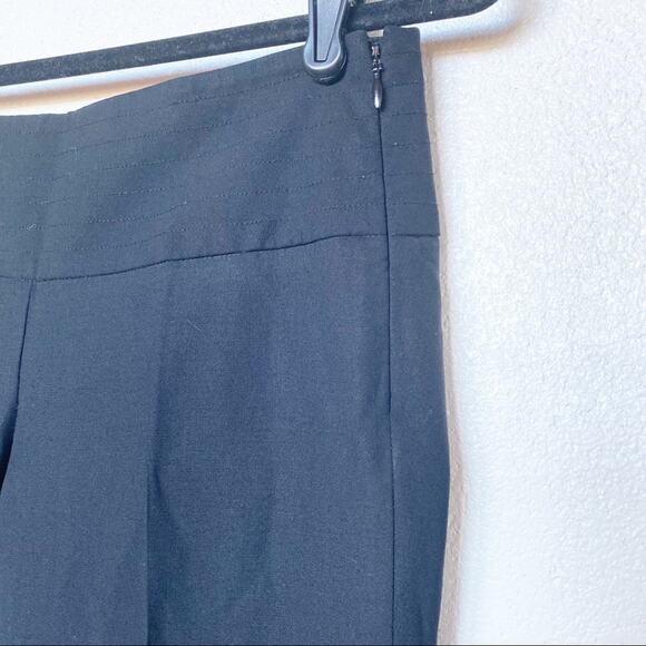 Theory Cropped Slim Leg Black Tuxedo Waist Trouser Pant Size 2 - Picture 2 of 9
